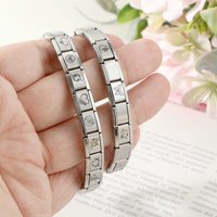Laser Engraving Eyes Star Music Note Flowers Ball Sun Italian Charm Links Fit 9mm Bracelet Stainless Steel Women DIY Making Gift