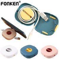 Portable Cable Organizer Cord Management Usb Cable Winder Retractable Phone Holder Charger Wire Storage Protector Case Box