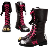 Jinx Cosplay Shoes Boots LoL Fantasia Costume Accessories Arcane Footwear Adult Men Women Fantasy Halloween Carnival Party Props