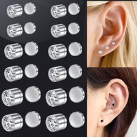 12pcs Dopamine-colored Ear And Nose Clip Set, Painless And Perforation-free to Wear, 3/4/5mm Can Be Worn Alone Or Stacked