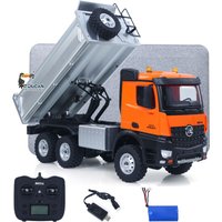 New HUINA 1598 RC Dumper Truck 1/14 RTR 6×6 Engineering Transport Vehicle Lifting Rod Tipper Car Light Sound Battery Toys Model