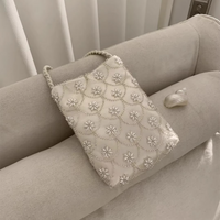 New High-end Beaded Embroidery Bag, Sweet And Elegant Ladies' Party Shoulder Bag