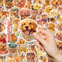 10/50PCS Pet Dog Golden Retriever Stickers Pack Ipad Laptop Phone Stationery Scrapbooking Supplies DIY Journal Accessories Decal