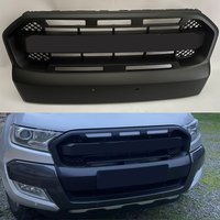 Modified For Ranger T7 Front Grill For Ranger T7 2015 2016 2017 2018 Front Racing Grill Abs Cover Front Bumper Mesh Cover Grills