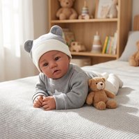 New abigail Reborn Baby Boy Girl 48cm Realistic Handmade Silicone Doll, Lifelike Newborn Reborn Doll Toy Gift Art Collection Toy