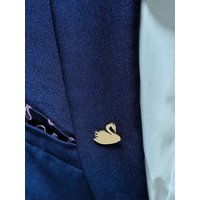 White Swan Lady brooch, stainless steel collar pin, suit and shirt decorative accessory, best friend gift