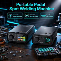AWithZ UK1 / UK3 – przenośny zestaw do spawania punktowego, maszyna do spawania punktowego z pedałem nożnym i ładowaniem przez port USB-C, z regulowanymi ustawieniami, do samodzielnego montażu