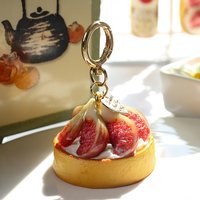 New Fruit Dessert Simulated Bread Keychain DIY Mini Keyring Multi-purpose Gift Small Pendant Bag Accessories