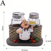 1Pc Cute Chef Pepper Bottle Ornaments Home Decor Resin Kitchen Crafts Miniatures