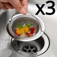 1/2/3Pcs Stainless Steel Drain Stopper Hair Catcher Sink Filter Shower Kitchen Accessories Gadgets Tools Home Bathroom