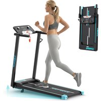 Y-RAIN faltbares Laufband für den Heimgebrauch, 3,0-PS-Motor, 1–12 km/h, faltbares Laufband mit Neigung von 10 %, Bluetooth-Lautsprecher, LED-Anzeige, maximale Belastbarkeit 150 kg, Laufband für