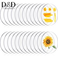 10Pcs/Set Clear Acrylic Ornament Blank Circle Disc Painting Discs Engrave Cake Holders Coasters Painting Festival Decor