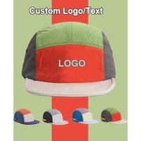 Plain Quick Dry Color Block Soft Short Brim 5-Panel Baseball Cap with Side Hook Unisex Couple Hat Casual Running Sun Cap