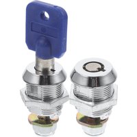 2Pcs Tubular Cam Lock 17Mm Arcade Machine Tool Box Game Console Desk Drawer Cabinet Lock Key Removed Locked Position