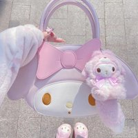 Kawaii My Melody satchel, cute cartoon handbag, Japanese and Korean shoulder bag, creative design, exquisite bag, holiday gift