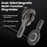 Double Side Magnetic Holder 360° Rotation Kitchen Lazy Phone Bracket For iPhone Android Smartphone Finger Ring Phone Stand