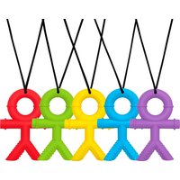 1pcs Silicone Human Form Kids Chew Necklace Sensory Chewy Pendant Oral Motor Toys Therapy Tools for Autism Children's Goods