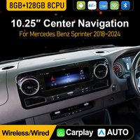 10.25" Car Radio For Mercedes Benz Sprinter 2018-2024 Android Auto Wireless Carplay Multimedia Stereo Player GPS Map Navigation