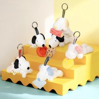 Snoopy Goodies in Mouth Series Keychain Cute Cartoon Pendant Hanging Ornament Collection Funny Design Bag Charm Backpack