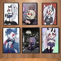 Wolf Woman Loona Helluva Boss Poster Trendy Wall Art For Coffee Office Bar Decoration Best Gift Good Sticker Printed On PP Paper