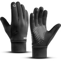 AliExpress NONE Winter Touchscreen Gloves for Men, Windproof Anti‑Slip Thermal Warm Full‑Finger Gloves for Cycling Motorcycle Outdoor Activities