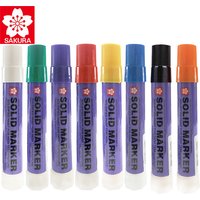 8Pcs Japan Sakura Solid Marker Industrial Pen XSC Dry Can Write on Steel Plate Water Oil Surface Multi-function Pen Permanent