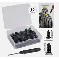 AliExpress NONE 60pcs Tire Repair Kit with Screwdriver Storage Box DIY Flat Tire Repair Car Truck Motorcycle Home Bike Plug Patch Rubber Nails