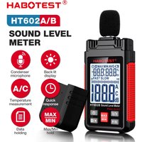 HABOTEST HT602A Sound Level Meter Digital Handheld DB Meter HT602B Noise Audio Level Meter 30-130dB Decibels Mini Sound Meter