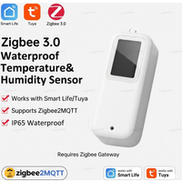 Zigbee Smart Thermometer Hygrometer IP65 Waterproof LCD Temperature Humidity Sensor Compatible With Alexa Google Home TUYA Z2M