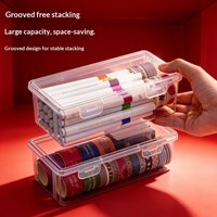 Large-capacity transparent pencil case stationery organizer, pencil jar for colored pencils, children's and students' home use