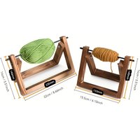 Creative Desktop Yarn Holder, Rotating Yarn Winder for Hand Knitting, Solid Wood Yarn Ball Storage Rack Craft Tool