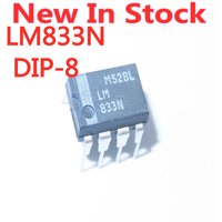 5PCS/LOT LM833N LM833 DIP-8 Op Amp Dual Channel Low Noise Operational Amplifier IC Chip In Stock New Original