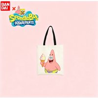 SpongeBob Patrick Star ice cream print tote bag a versatile daily companion perfect for work commutes and casual shopping trips