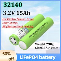 3.2V 15Ah 32140 LiFePO4 Battery for Electric Scooter Drone Solar Energy RV (Recreational Vehicle) Rechargeable Battery