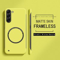 Frameless Magnetic Slim Case For Magsafe Samsung S22 S23 S24 S25 FE Edge S26 Ultra Plus Wireless Charging PC Matte Back Cover