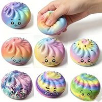 NEW Colorful expressive Dumpling Squishy Toy with Steamer an Anxiety Relief Squeeze Toy for Stress relieving toys,birthday gifts
