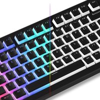 2026 New Pudding Shine Through Keycaps Double Shot PBT Keycaps 130 Keys OEM Profile for MX Switches Mechanical Gaming Keyboard