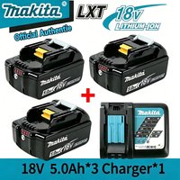 100% Origina New 18V Makita 5Ah battery+charger, For DDF487 lithium rechargeable impact drill household