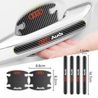 4/8pcs Car Door Handle Bowl Sticker Protector Anti-collision Strip For Audi A1 A3 A4 A5 A6 A7 A8 Q2 Q3 Q5 Q7 Q8 Quattro S7 S8 S3