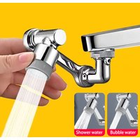 1080° Rotatable Extension Faucet Sprayer Head Water Tap Nozzle Universal Bathroom Tap Extend Adapter Aerator 2 Spray Modes