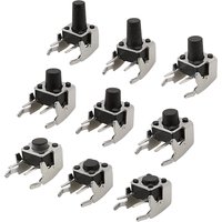 100Pcs/lot 6x6mm PCB Panel Momentary Tactile Tact Mini Push Button Switch Right Angle With Stent 6x6x4.3/4.5/5/6/7/7.5/8/9/10mm
