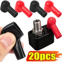 Positive and Negative Pole Clamping Column PVC Protective Sleeve Battery Terminal Insulating Cap Battery Pile Head Cap 2-20PCS