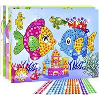 3-20pcs/Lot DIY Diamond Stickers Handmade Crystal Paste Painting Mosaic Puzzle Toys Random Color Stickers Gift For Children