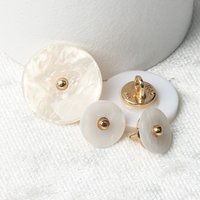 Boutons de couture CLYAIYLC avec 20 boutons en résine à base métallique, adaptés aux petites vestes parfumées