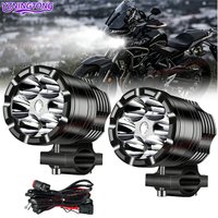Phares LED stroboscopiques pour moto 200W, faisceau haut et bas, projecteur LED, feux antibrouillard, accessoires pour moto, ATV, SUV, 20000LM