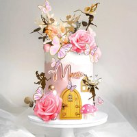 Fairy Cake Decoration Mushroom Cake Decoration Fairy Cake Decoration Garden Fairy Cake Decoration Fairy Party Supplies