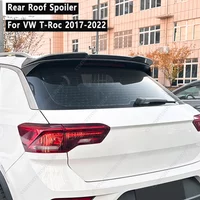 Gloss Black Rear Spoiler Wing Cover For VW T-ROC MK1 A11 TSI TDI R R-line SUV 2017-2024 Upper Roof Sticker Caps Bodykits Tuning