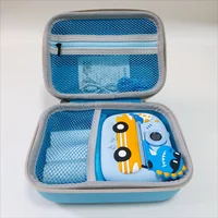 Mini Camera Storage Bag with Handle Small Kids Digital Printing Camera Portable EVA Case Dustproof Parts Storage Box with Zipper