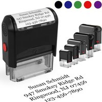 Individueller Gummistempel, personalisierte Selbstfärbestempel, individuelles LOGO/Textdesign, Unterschriftstempel für Geschäftsbüro, Datum, Adresse