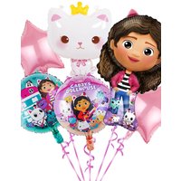 1Set Gabby Dollhouse Cats Balloons Girls Birthday Party Decorations 32 In Number Balloon For Kild Baby Shower Supplies Toy Gifts